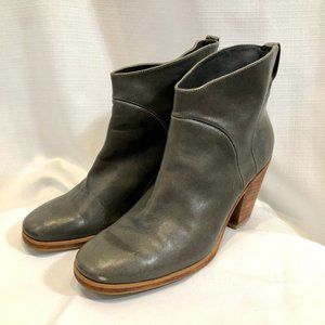 Rachel Comey Short Boots in Green Grey Leather
